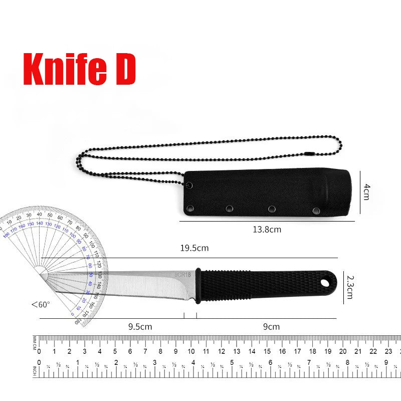 5Cr15Mov Stainless Steel Meat Cleaver & Boning Knife – Sharp Fishing Knife with Holster, Multifunctional Vegetable Peeler