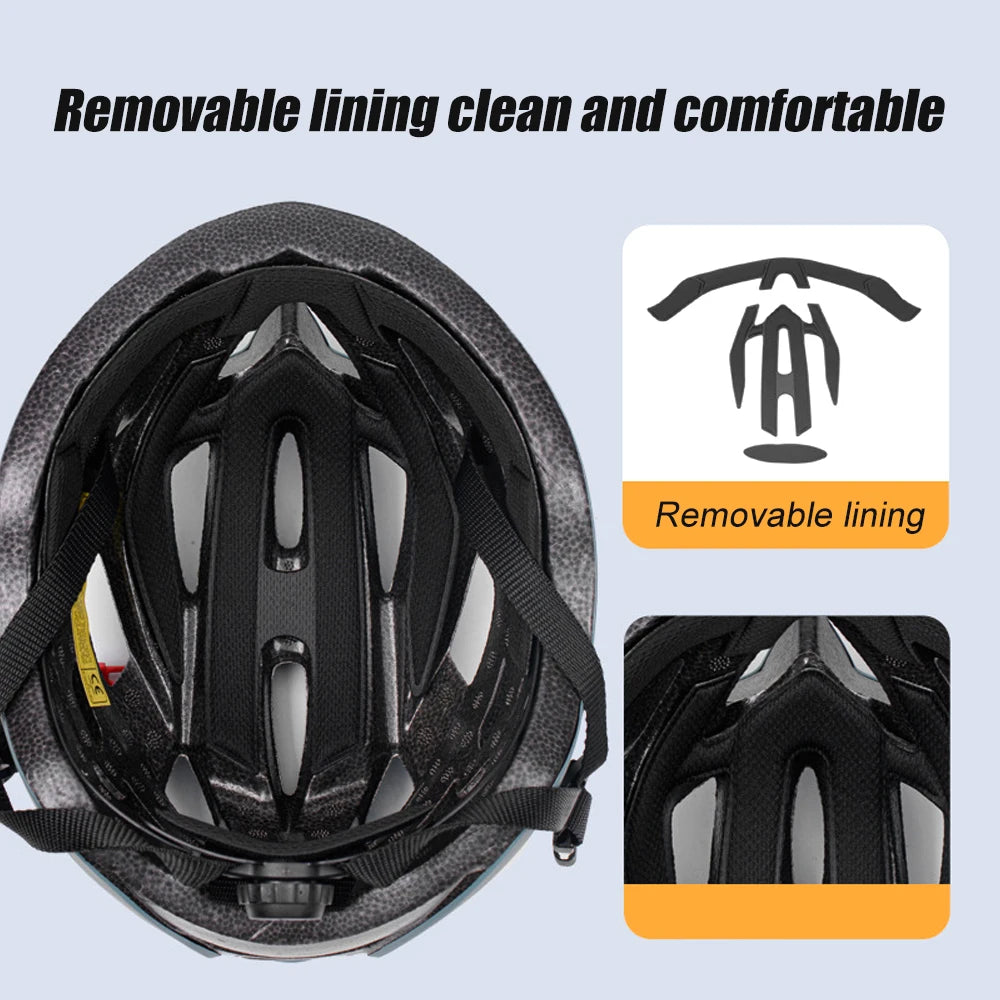 Bike Helmet for Adults - Lightweight with Adjustable Side & Chin Strap, Fits 58-62cm, Men & Women Cycling Accessories