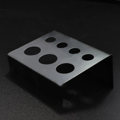 Stainless Steel Tattoo Ink Cup Holder — Black Pigment Stand with 7 Holes for Microblading & Tattoo Accessories