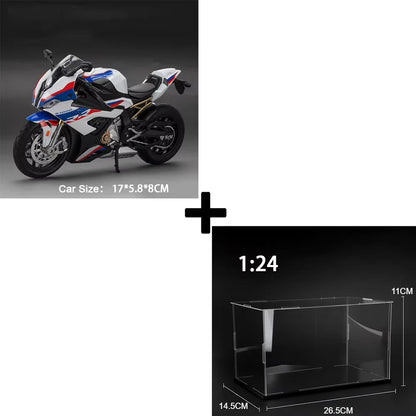 1:12 S1000RR Model Motorcycle – Kawasaki Ninja H2R Alloy Diecast Toy with Sound, Light & Shock Absorption, Perfect Gift for Boys
