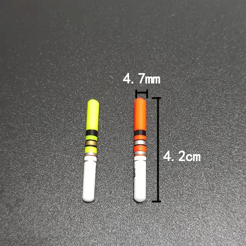 Green & Red LED Lightsticks 10pcs — Luminous Night Fishing Accessory with CR322 Battery