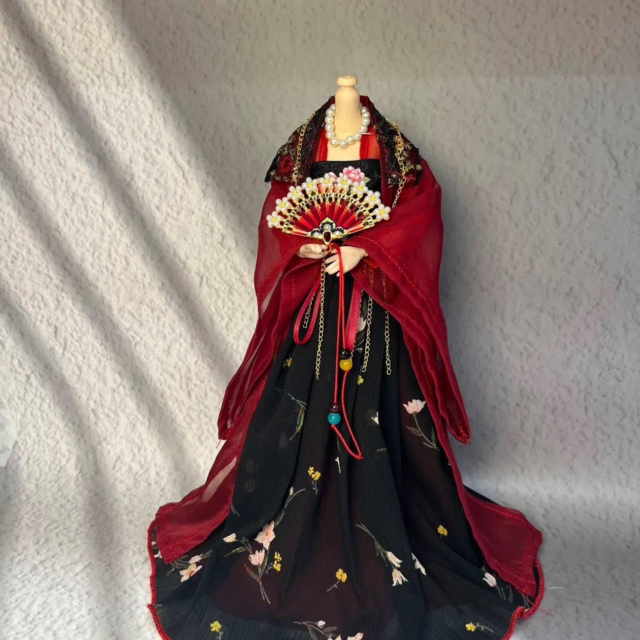 30cm 1/6 Scale Female Soldier Doll Outfit – Ancient Style Hanfu Cloak Suit for 12-Inch Action Figures, Toy Gift