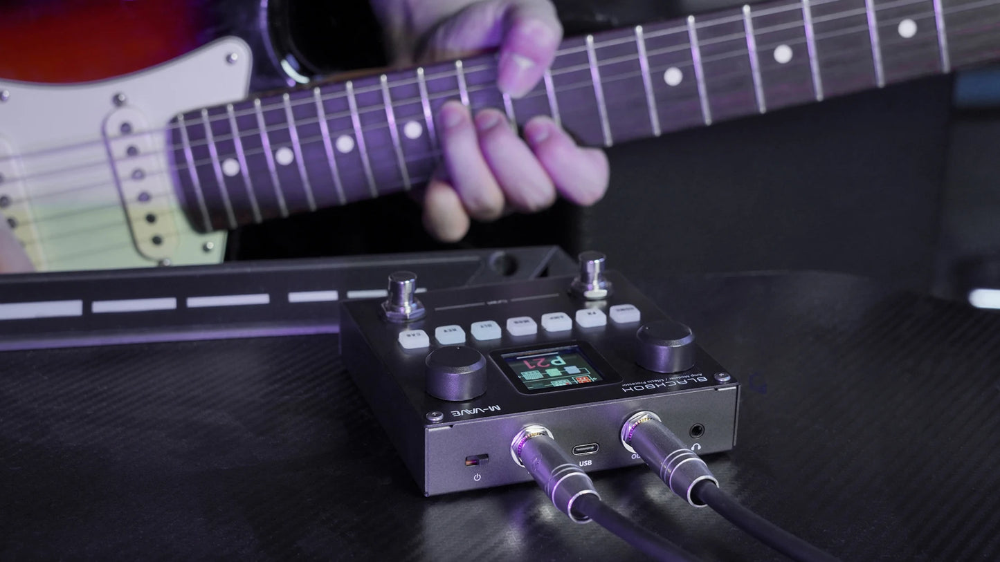 M-VAVE Blackbox Guitar/Bass AMP Modeler – Multi-Effects Processor, Rechargeable for Electric Guitar & Bass
