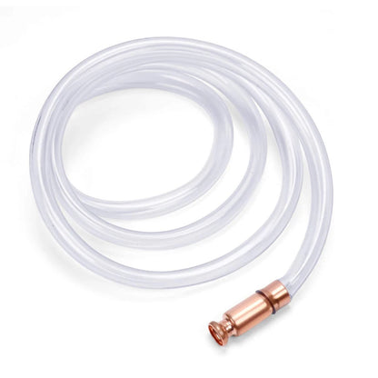 Self Suction Oil Pump with Copper Filler Pipe - Manual Siphon Connector for Gasoline, Fuel, Water, and Oil