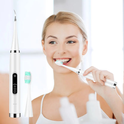 Electric Tooth Whitening Brush – Sonic Teeth Cleaner, Dental Scaler, Plaque & Calculus Remover Kit