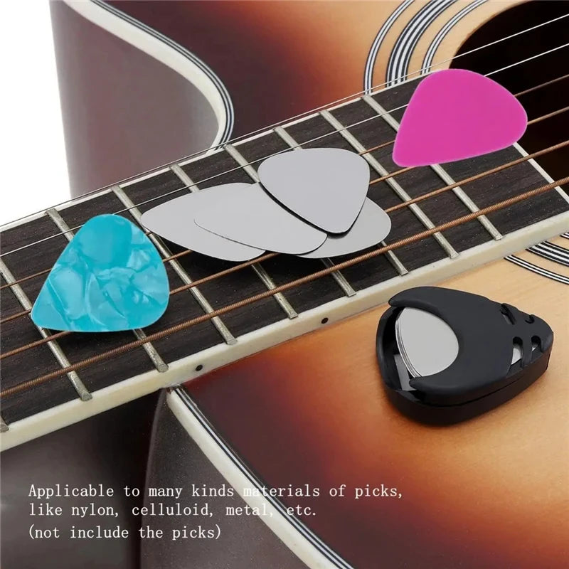 1/5/10pcs Guitar Pick Holder – Self-Adhesive Triangle Plectrum Case, Quick Storage Organizer