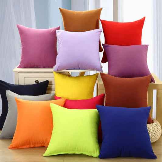 40x40cm Solid Color Cushion Cover - Sofa Backrest Pillowcase for Living Room, Home Decor & Household Comfort
