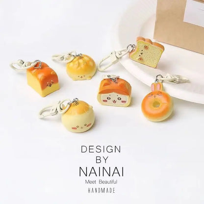 Chikawa Dessert Bread Keychain – Hachiware Usagi Rabbit Cute Foodie Backpack Pendant Accessory