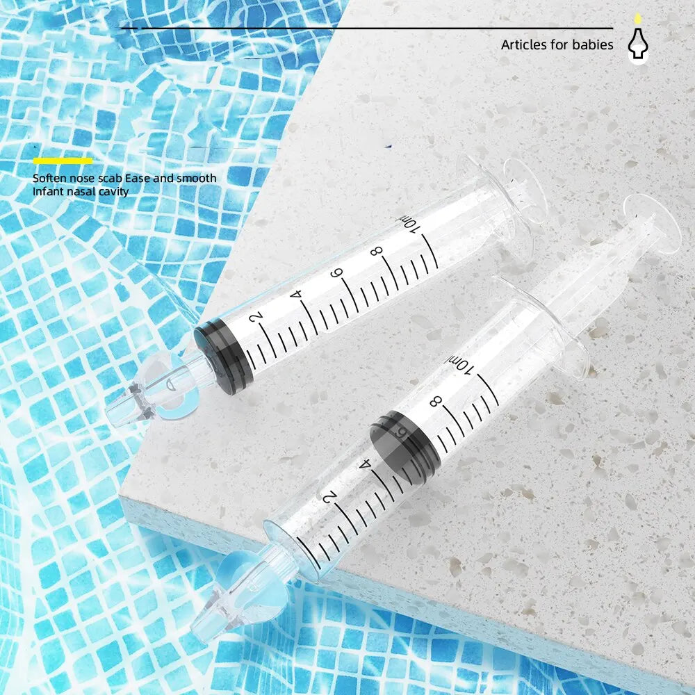 Baby Nasal Cleaner Syringe Set – 2-Piece 10mL Infant Nose Washer and Aspirator Tool