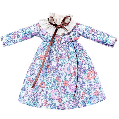 Blythe Doll Clothes – Wine Red & White Princess Dress with Lace for YMY, Licca, Azone OB24/OB27 Dolls