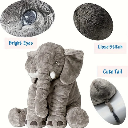 40cm Soft Elephant Plush Toy – Cute Baby Elephant Sleeping Pillow, Stuffed Animal for Kids, Birthday Gift & Room Decor