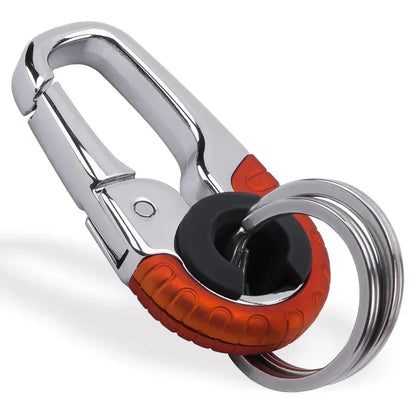 Men’s Stainless Steel Keychain Buckle – Carabiner Hook Key Ring for Outdoor & Car Accessories