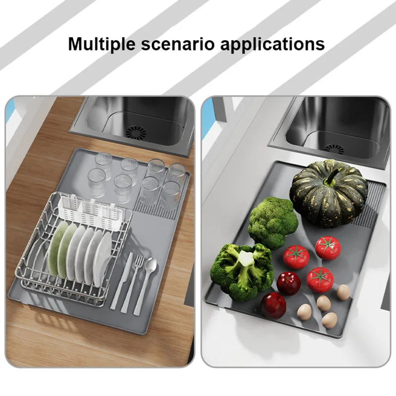 Coffee Machine Silicone Mat Tray | Drain Pad for Bar, Fruits, Vegetables, & Coffee Powder | Dining Table Insulation Protection
