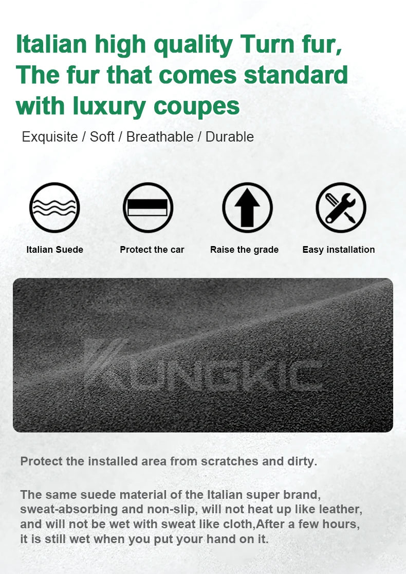 KUNGKIC Italian Top Suede Reading Light Frame Trim Stickers for Tesla Model 3 Highland 2024+ – Car Interior Decor Accessories