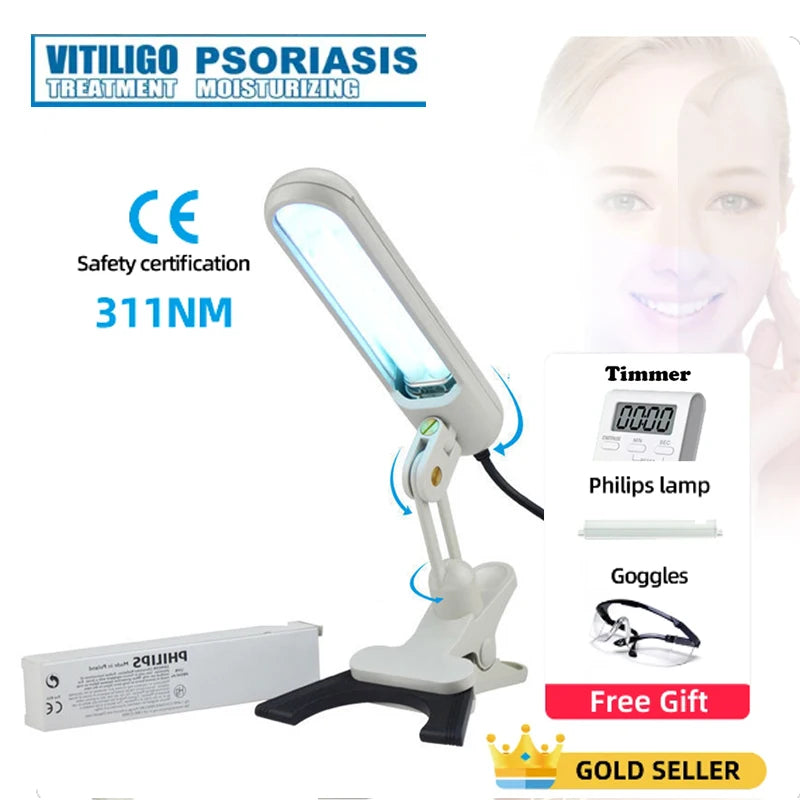 UV 311nm Phototherapy Device – Philips UVB Lamp for Vitiligo, Psoriasis & Skin Treatment