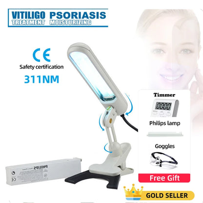 UV 311nm Phototherapy Device – Philips UVB Lamp for Vitiligo, Psoriasis & Skin Treatment