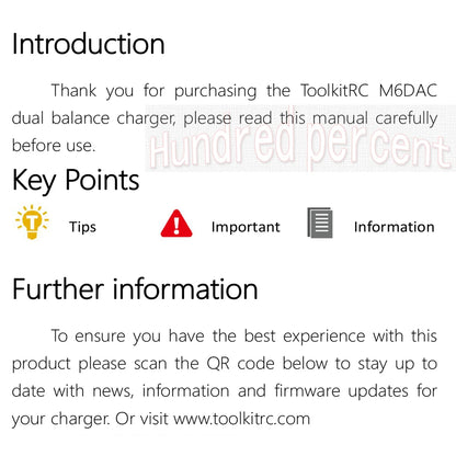 ToolkitRC M6DAC Dual Channel Smart LiPo Battery Charger – 200W AC, 350W DC x2, 15A for 1-6S LiHV PD 65W Discharger