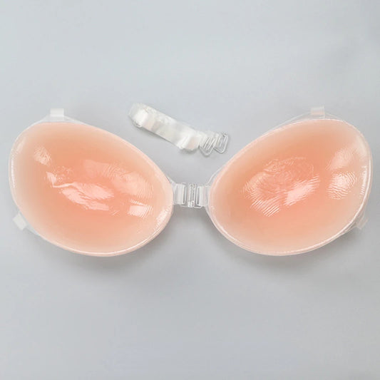 Silicone Invisible Push-Up Bra – Backless Strapless Breast Enhancer, Sticky Adhesive for Women, Perfect for Wedding & Bikini