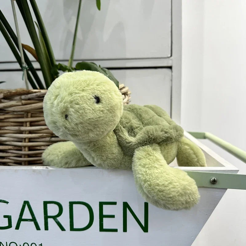 Kids’ Cute Super Green Stuffed Turtle Plush Toy – Soft Animal Gift, 28/35/40CM