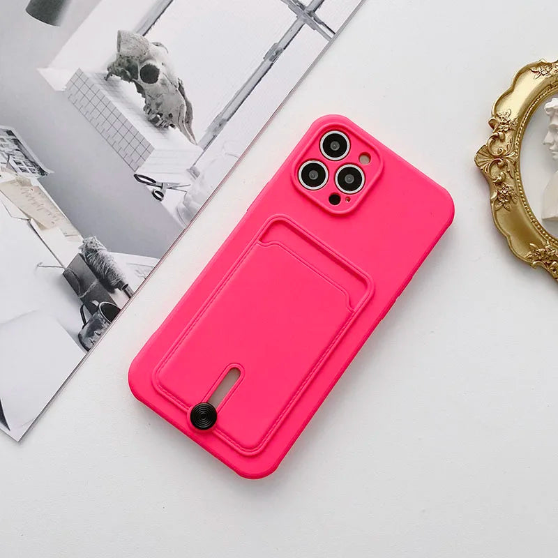 Shockproof Wallet Phone Case for Samsung Galaxy A51/A52/A53/A55 & A71/A72 – Soft Silicone Card Slot Back Cover