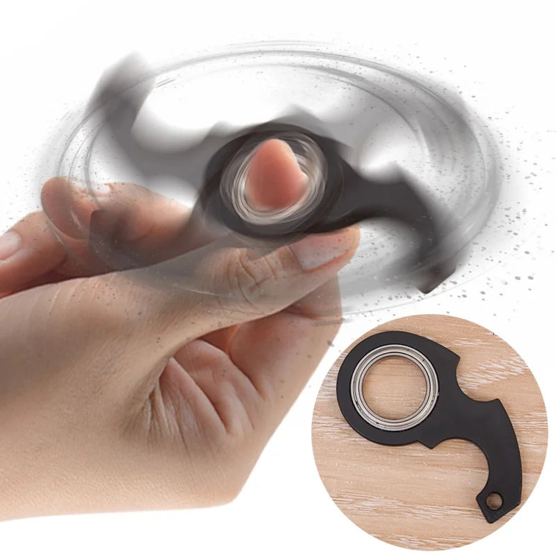 Karambit Spinner Keychain – High-Quality Metal Claw Knife Fidget Spinner with Textured Grip