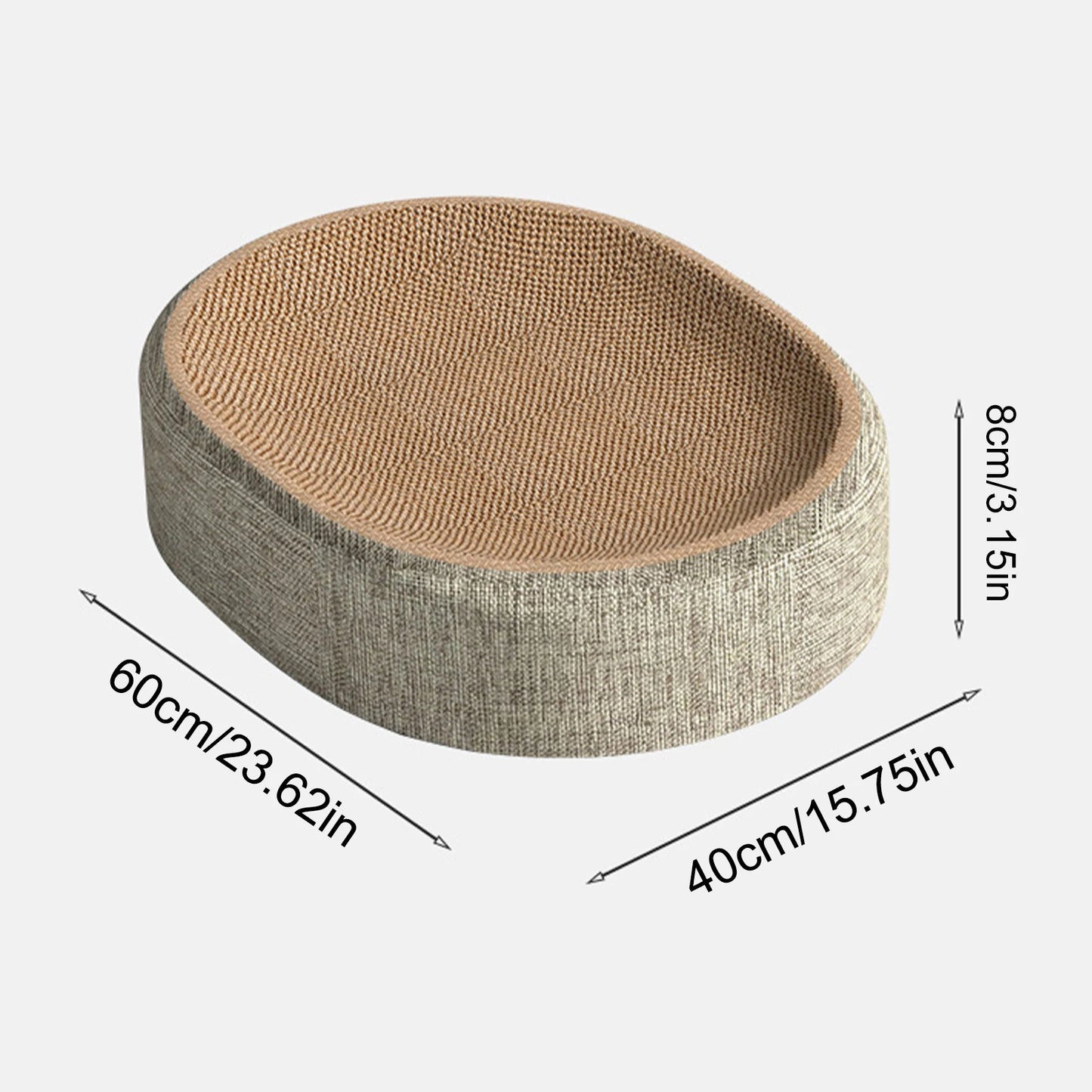 Sisal Cat Scratching Pad & Bed – Reusable Scratch Nest for Sleeping, Playing & Claw Grinding, Suitable for Small, Medium & Large Cats
