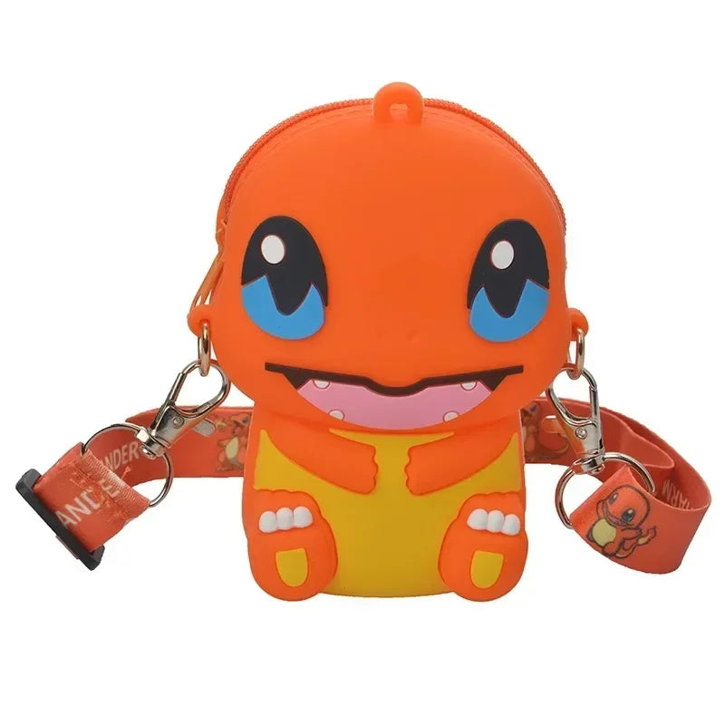 Cute Pikachu Silicone Purse – Pokémon Anime Shoulder Bag for Kids, Small Storage Princess Messenger Gift