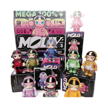 Bubble Mart MOLLY 100% Jasmine Blind Box – Anniversary Series Astronaut Handmade Desktop Ornament