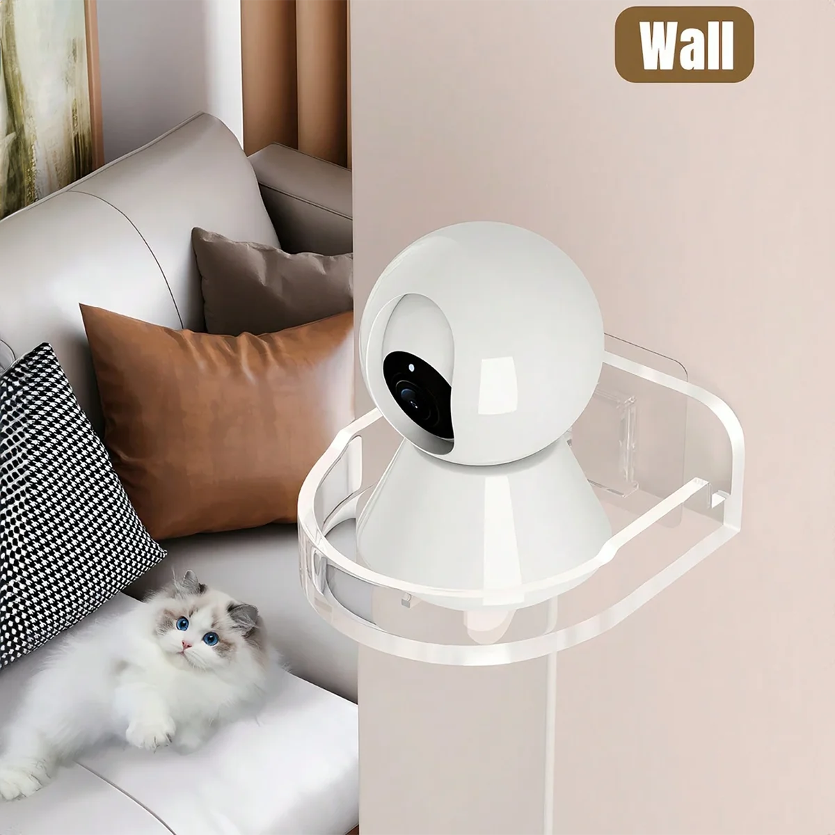 Universal Non-Drilling Wall Mount for CCTV Camera, Durable and Space-Saving Storage Holder
