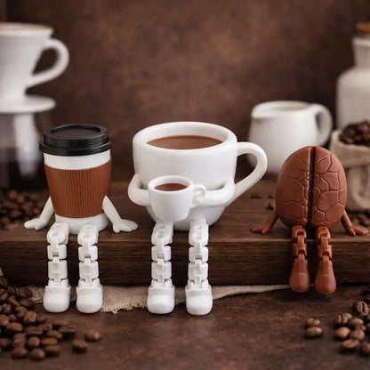 Coffee Bar Decor - Coffee Bean & Mug-Themed Accent for Coffee Lovers