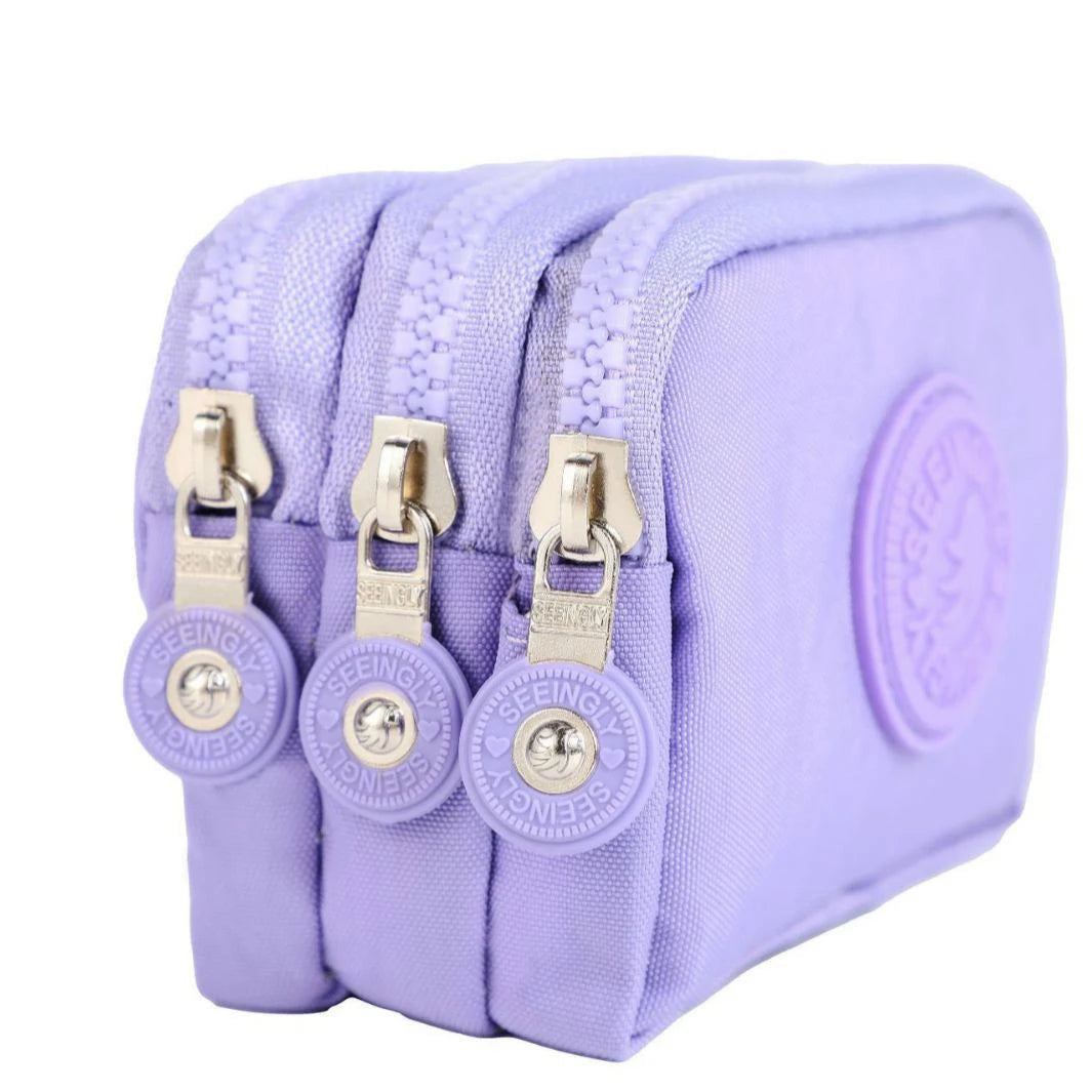 Women’s Three-Layer Nylon Wallet – Large Capacity Waterproof Oxford Cloth Coin Purse, Portable Korean Style
