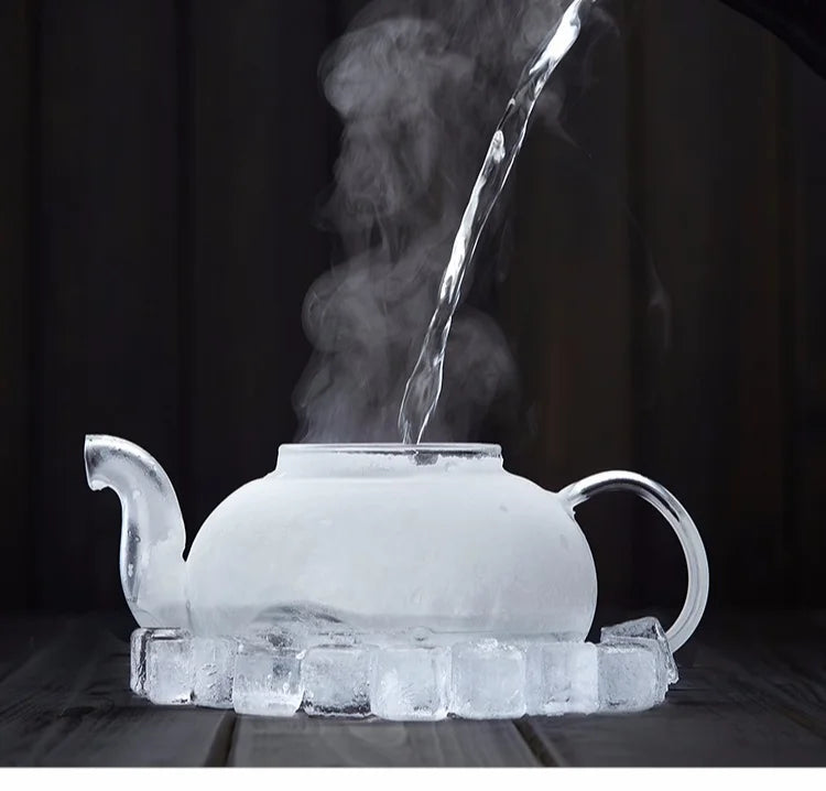 400ml/1000ml Heat-Resistant Glass Teapot – Kung Fu Teaware Set with Tea Strainer for Puer, Oolong, Barley
