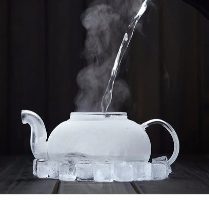 400ml/1000ml Heat-Resistant Glass Teapot – Kung Fu Teaware Set with Tea Strainer for Puer, Oolong, Barley
