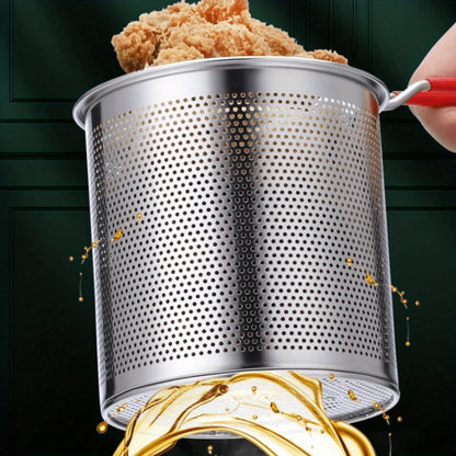 Stainless Steel Fry Basket – Small Tempura & Deep Fry Pot for French Fries & Chicken