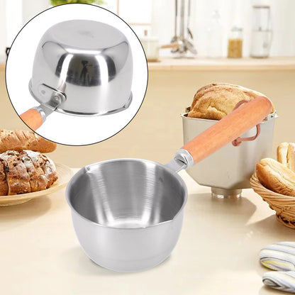 Stainless Steel Saucepan – Hot Oil & Milk Pan for Boiling, Melting & Kitchen Cooking