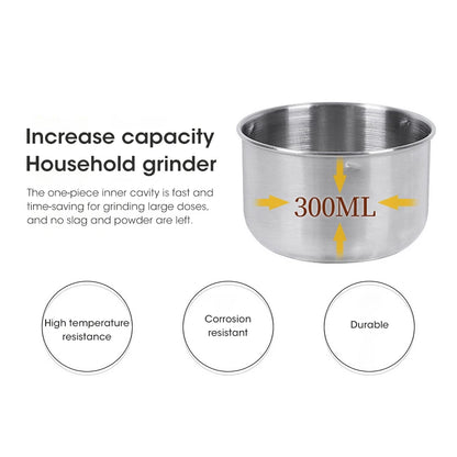 Mini Electric Grinder – 300ml Ultrafine Pulverizer for Baby Food, Coffee, Spices, Pepper, and Grains – 2/4 Blade Options