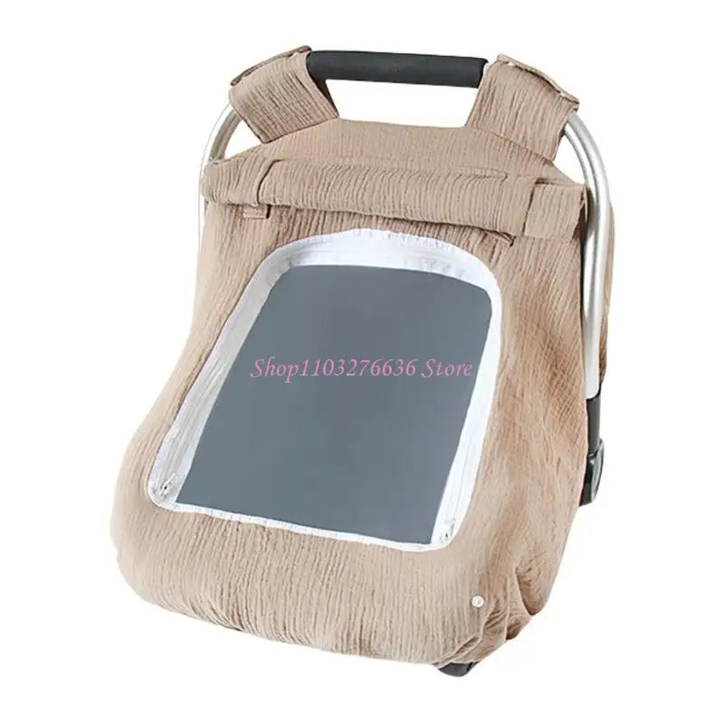 Infant Car Seat Canopy - Breathable Stroller Cover with Window Windproof Baby Sunshade for Boys and Girls