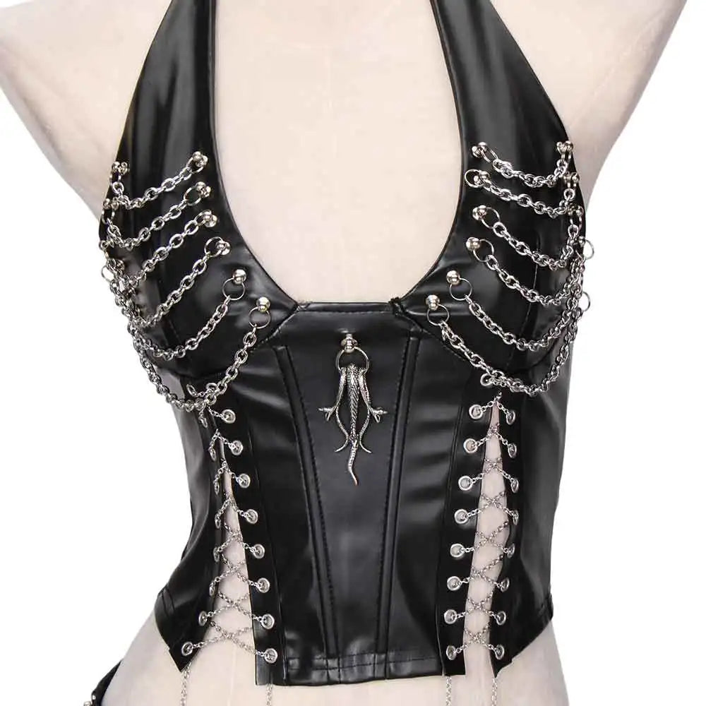 Y2K Gothic Spiked Tank Top - Punk Rock Emo Grunge Festival Style for Women