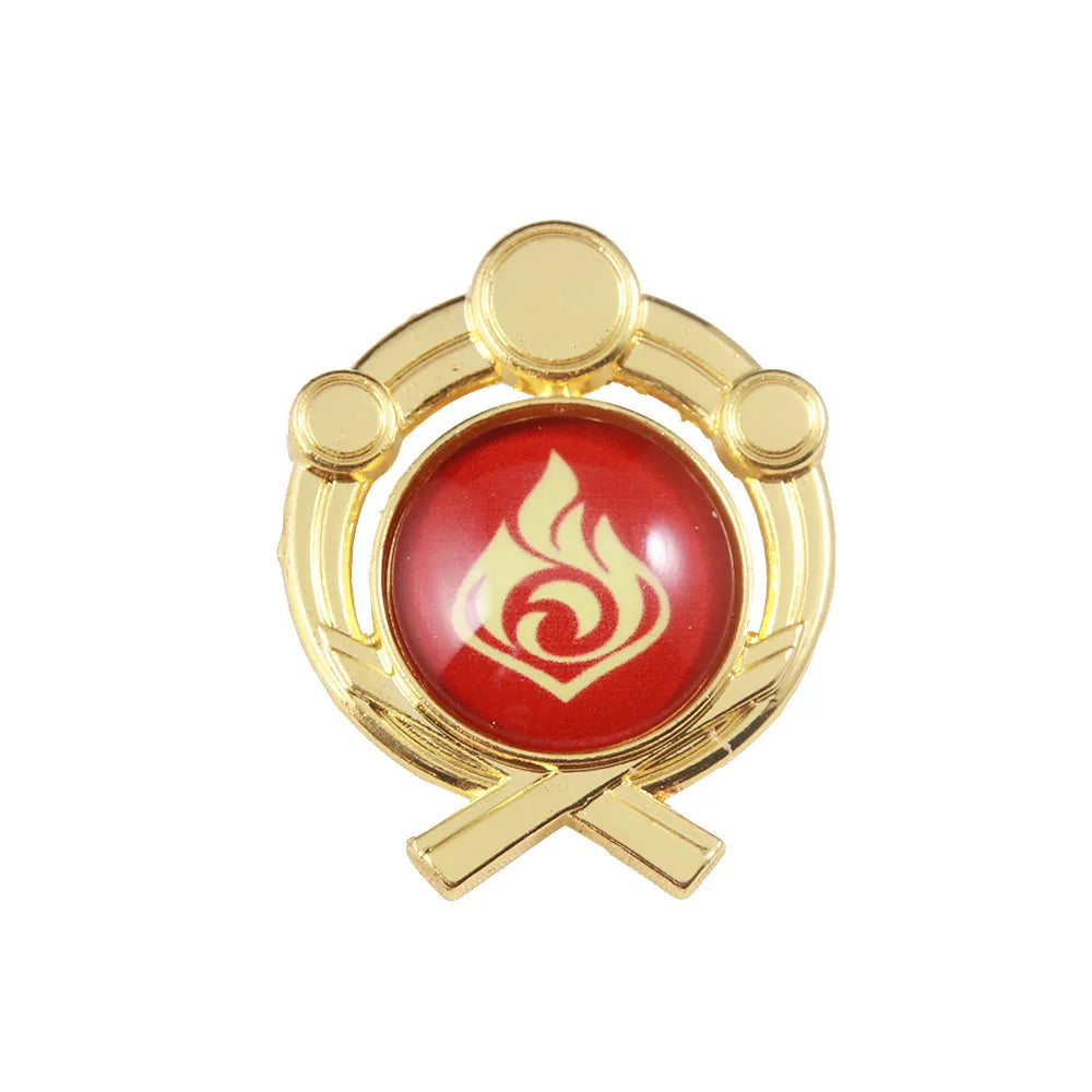 Genshin Impact Sumeru Vision Pins - Anime Character Element Badge Lapel Brooch Collectible Accessories