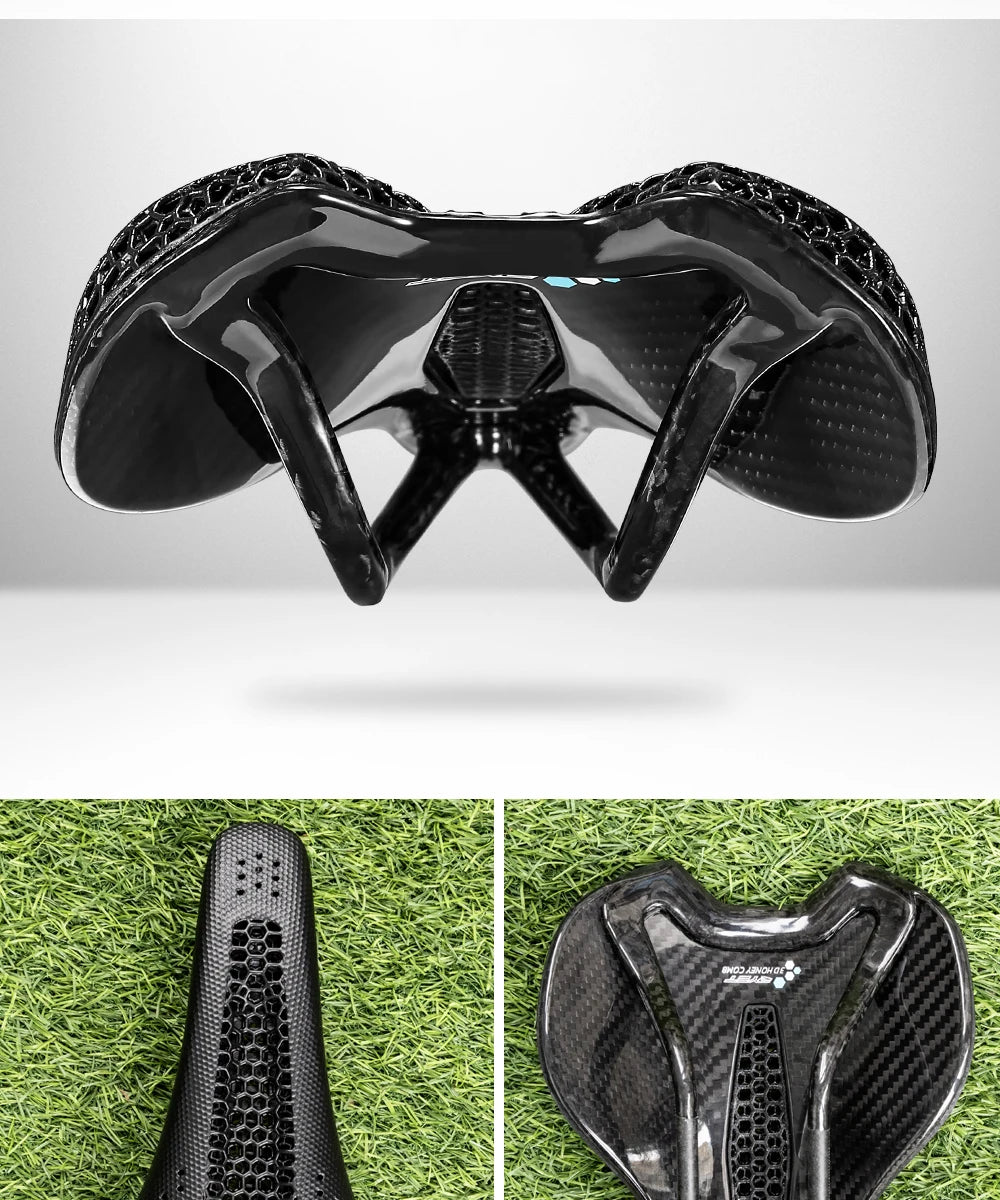 RYET Carbon 3D Printed Bike Saddle – Ultralight 175g Seat for Men & Women Road, MTB, Gravel, Triathlon Cycling