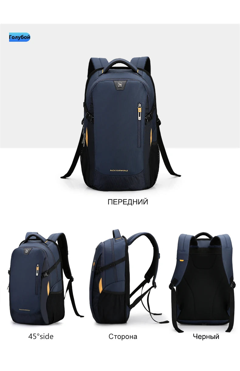 OIWAS 14" Laptop Backpack – 29L Waterproof Nylon School, Travel & Casual Bag for Teenagers & Men