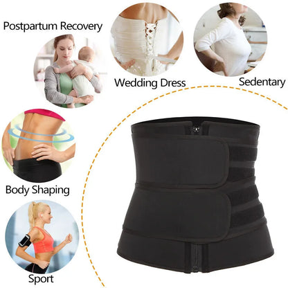 Waist Trainer Fitness Belt - Sweat Trimmer Body Shaper for Workout Support, Waist Shaping & Everyday Shapewear