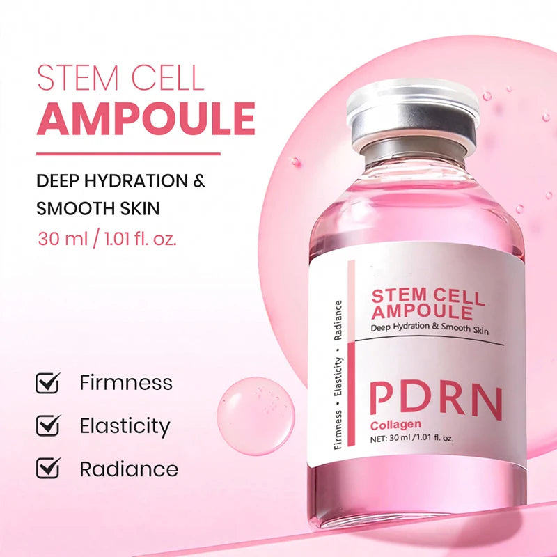 PDRN Stem Cell Serum Ampoule - Collagen Moisturizing Essence for Hydrated, Radiant-Looking Skin and Fine Line Care