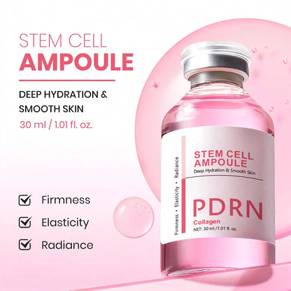 PDRN Stem Cell Serum Ampoule - Collagen Moisturizing Essence for Hydrated, Radiant-Looking Skin and Fine Line Care