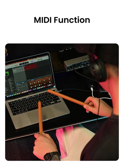 AeroBand PocketDrum 2 MAX – Somatosensory Digital Electronic Drum Stick Set with Foot Pedals & Bluetooth Adapter