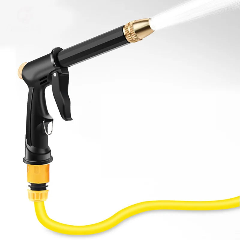 High-Pressure Water Hose Nozzle - Car Wash & Garden Sprinkler Gun with Quick Connector and Foam Jug Attachment