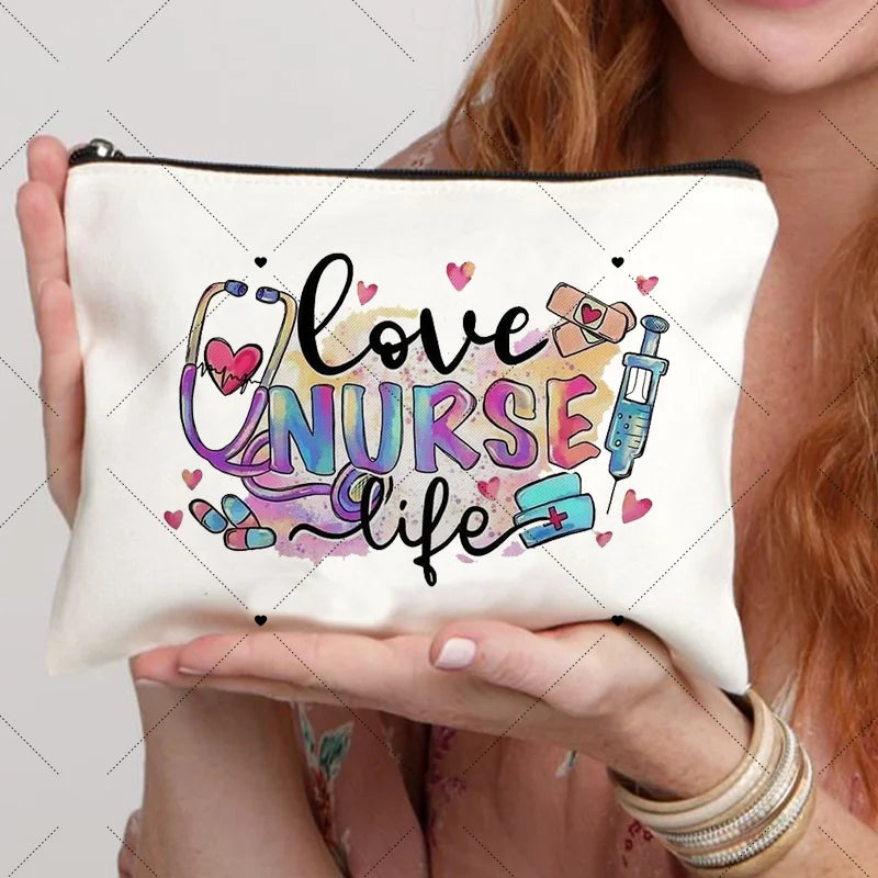 High-Quality Square Pillowcase — Washable Living Room Sofa Cushion Cover with “Thanks to Nurse” Print for Home & Office Decor