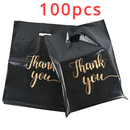 100PCS Black Thanksgiving Gift Bags – Candy & Product Packaging for Wedding, Birthday, Party Decoration