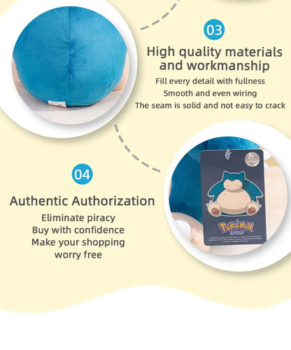 Pokémon Kawaii Snorlax Plush Toy – Cute Cartoon Stuffed Doll, Pendant & Throw Pillow, Birthday & Christmas Gift for Kids and Friends