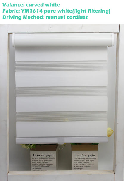 Decopedia Custom Made Zebra Blinds – Motorized Roller Blackout Day & Night Window Blinds for Sliding Doors